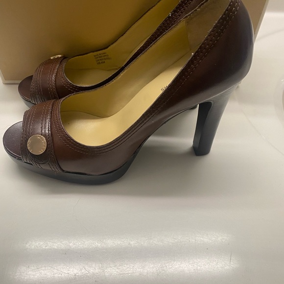 Michael Kors Harness Open Toe heel chocolate - Picture 3 of 4